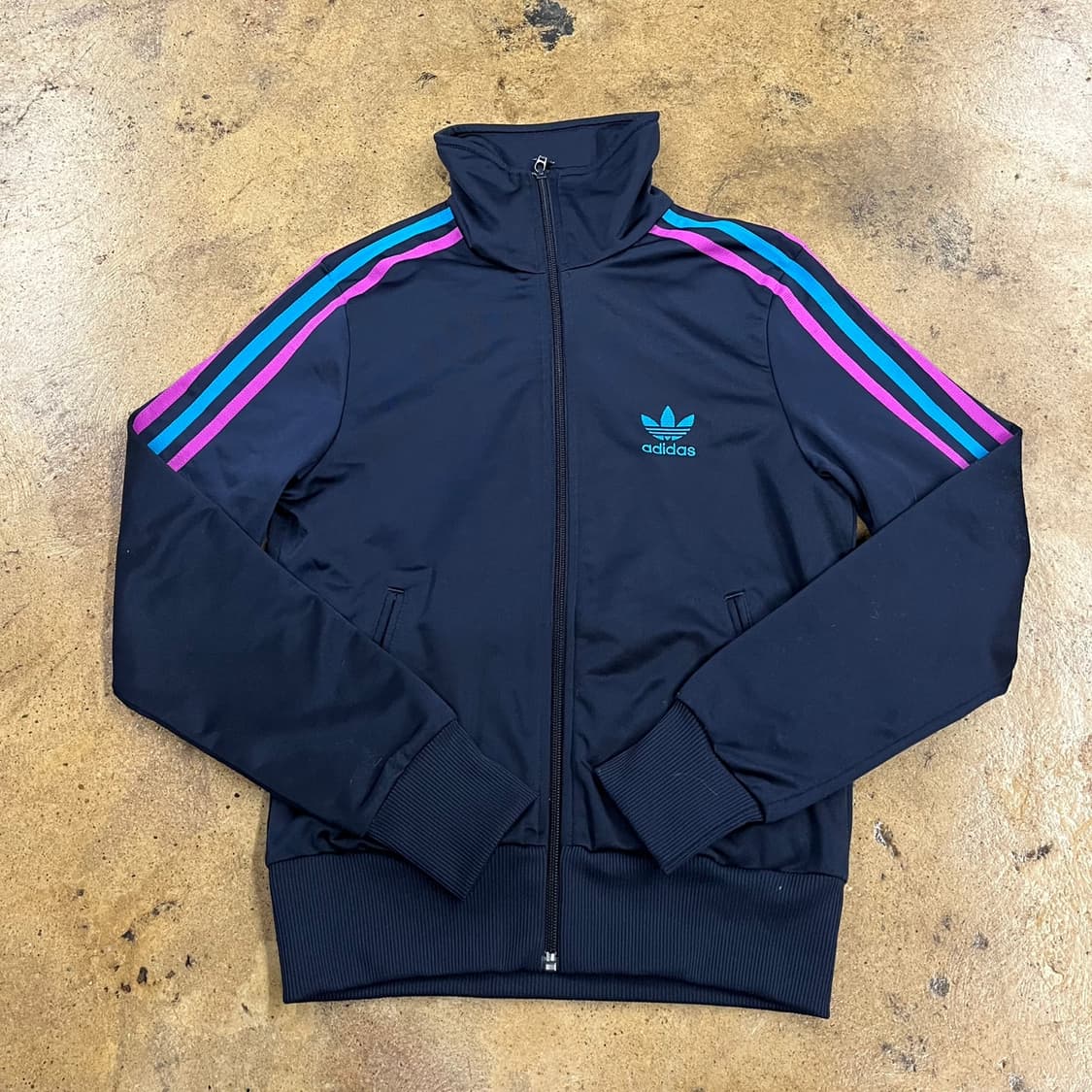 [정품/90] 아디다스 네이비 져지 핑크 블루 삼선 트랙탑 b17 상품이미지2
