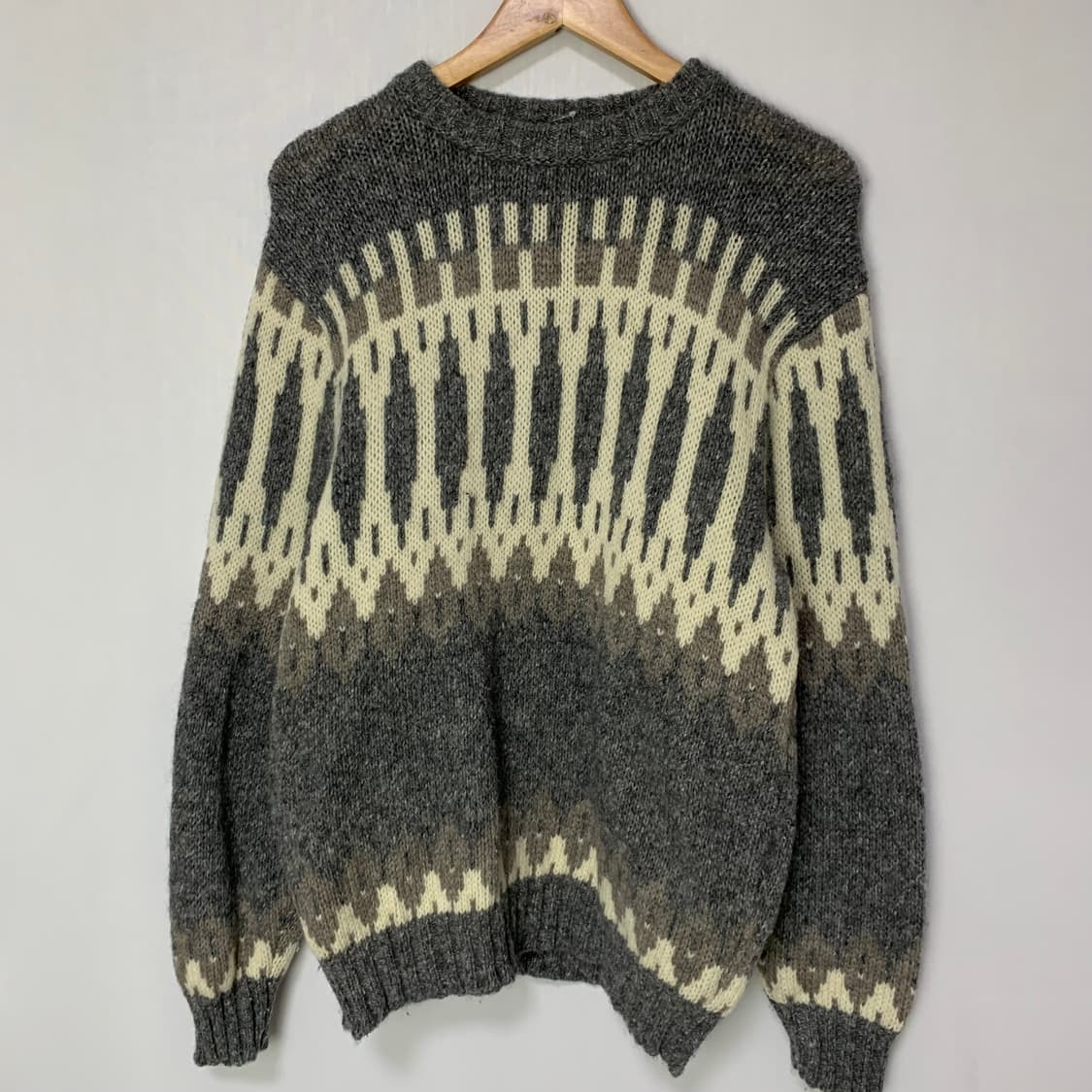 베네통 빈티지 패턴 니트 스웨터 남녀공용 L 상품이미지2