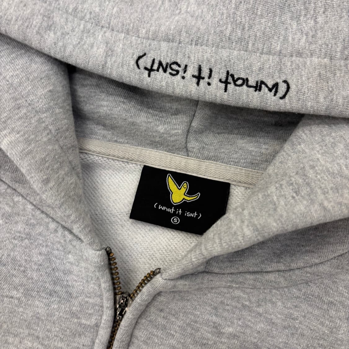 와릿이즌 빅로고 그레이 후드집업 상품이미지4