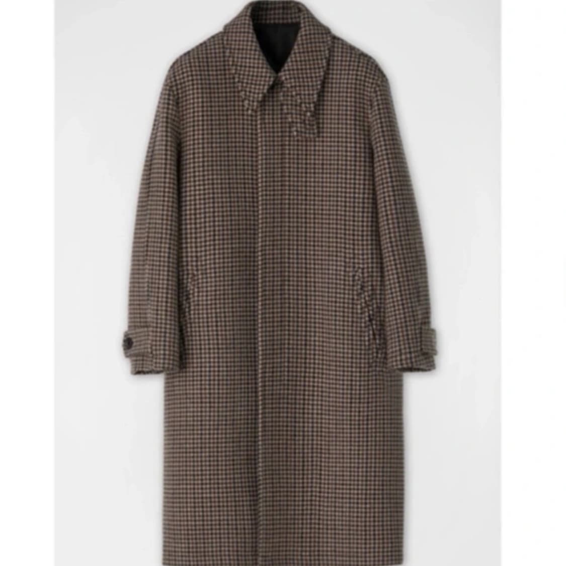 쿠어 오버핏 하운드투스 발마칸 코트 상품이미지1