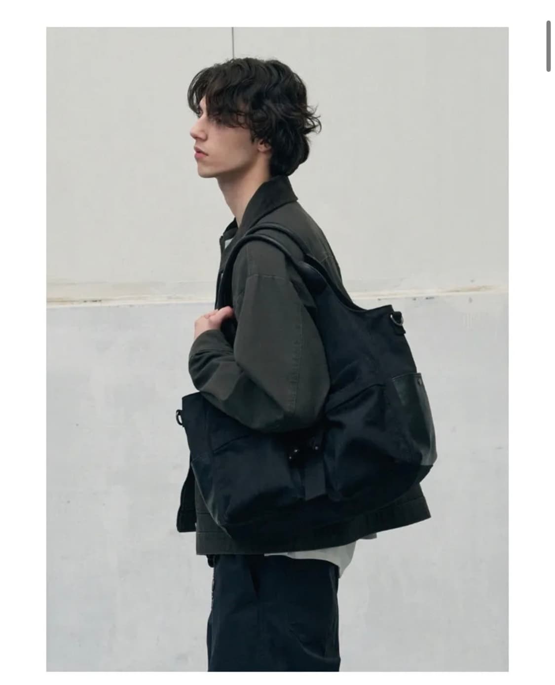 (새상품) 레더리 버클드 코튼 크로스 토트백 [BLACK] 판매 상품이미지4