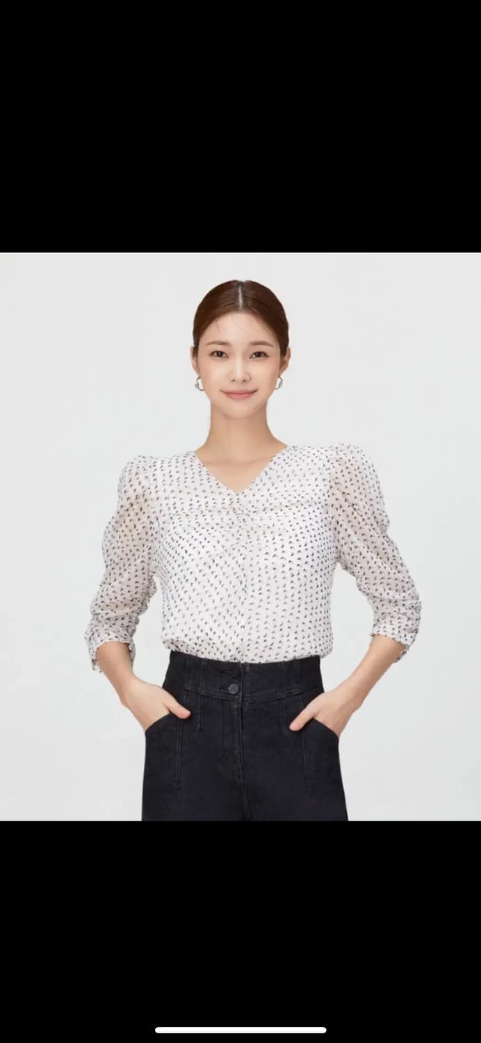 잇미샤 프린트 셔링 블라우스(ITM8YBL940) 상품이미지4