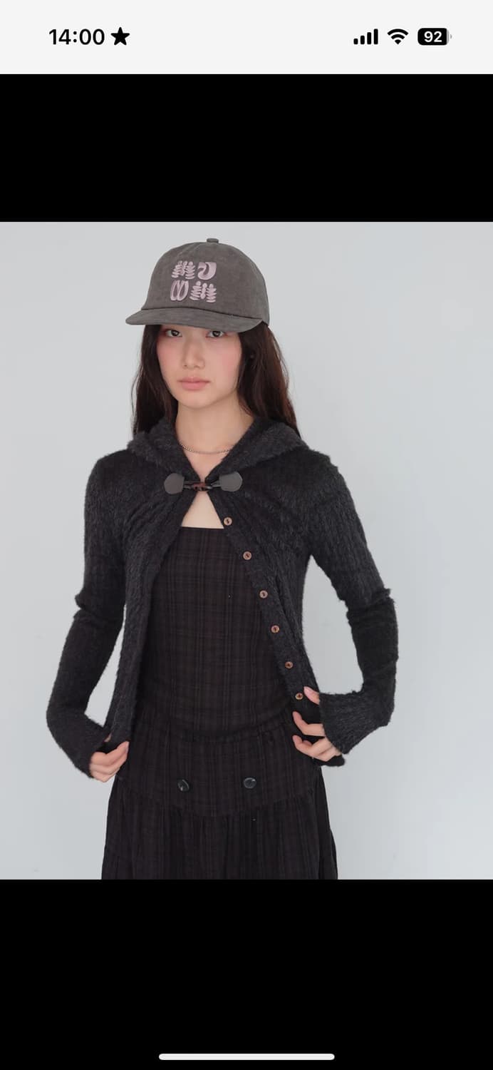 무음 토글 후드 가디건 Toggle Hooded Cardigan 상품이미지1