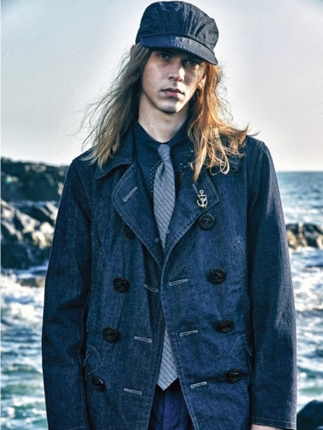 이스트로그 데님 피코트 상품이미지1