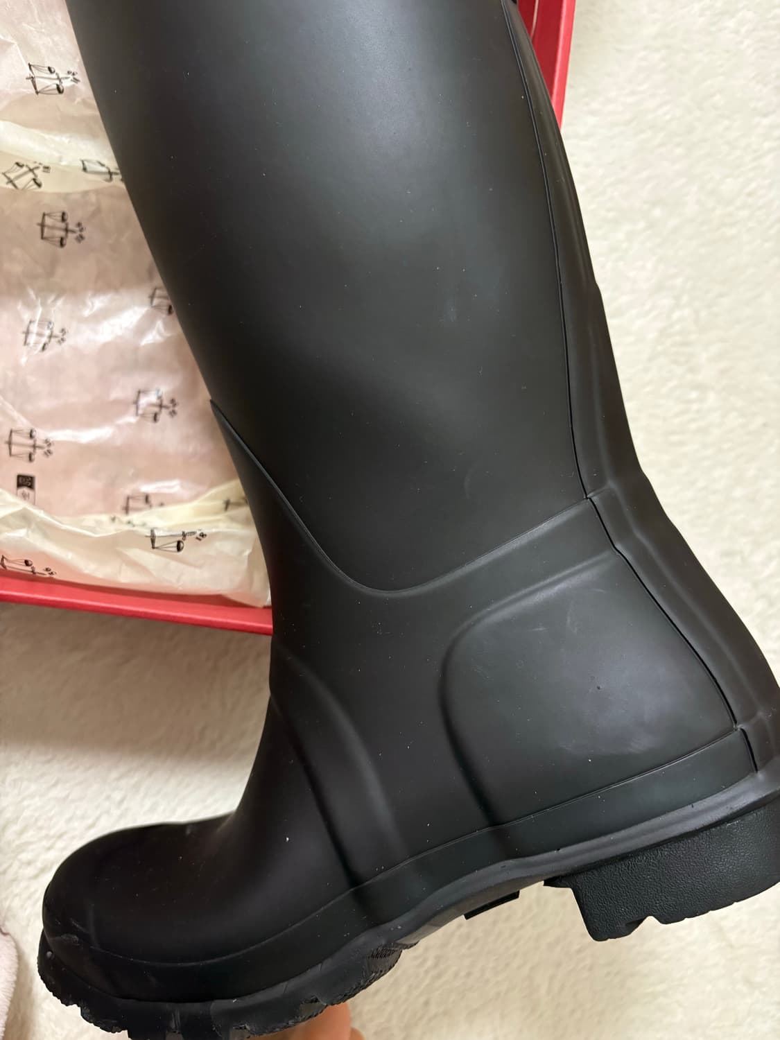 Hunter 오리지널 톨 레인부츠 블랙 풀박 UK5(240-245) 상품이미지3