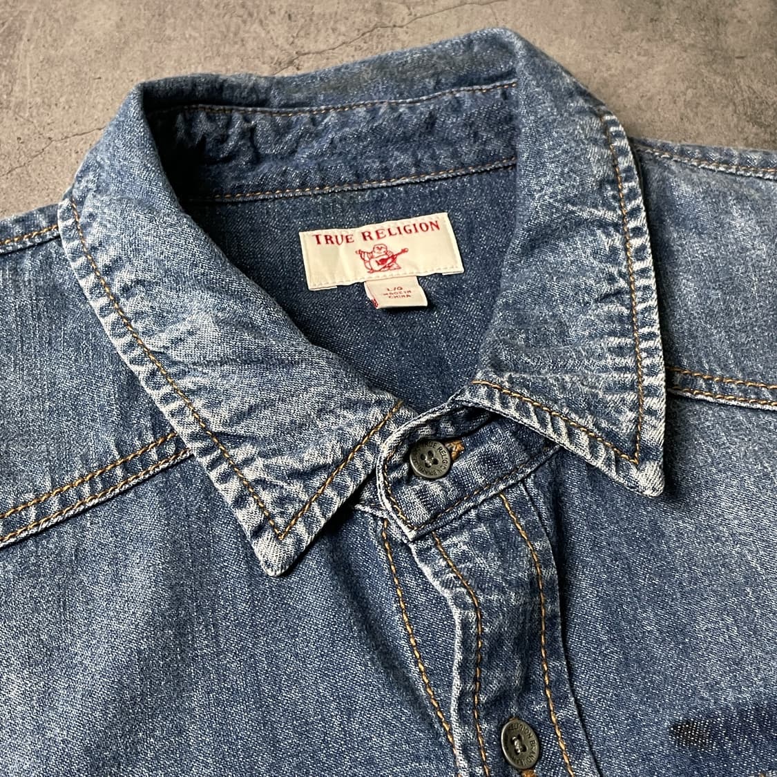 TRUE RELIGION 트루릴리젼 빈티지 데님 코튼셔츠 A00366 상품이미지2