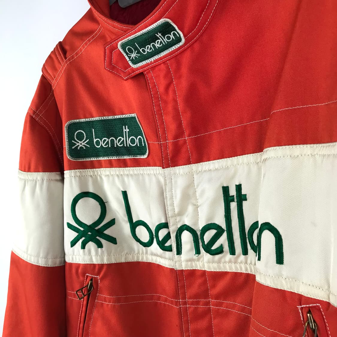 90s 베네통 레이싱 자켓 ma-1 항공점퍼 바이커 f1 오렌지 빈티지 상품이미지2