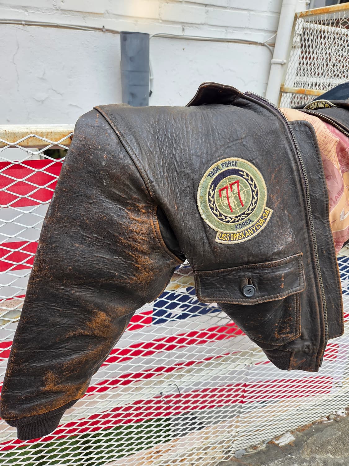 90's 빈티지 G-1 레더 자켓 상품이미지9