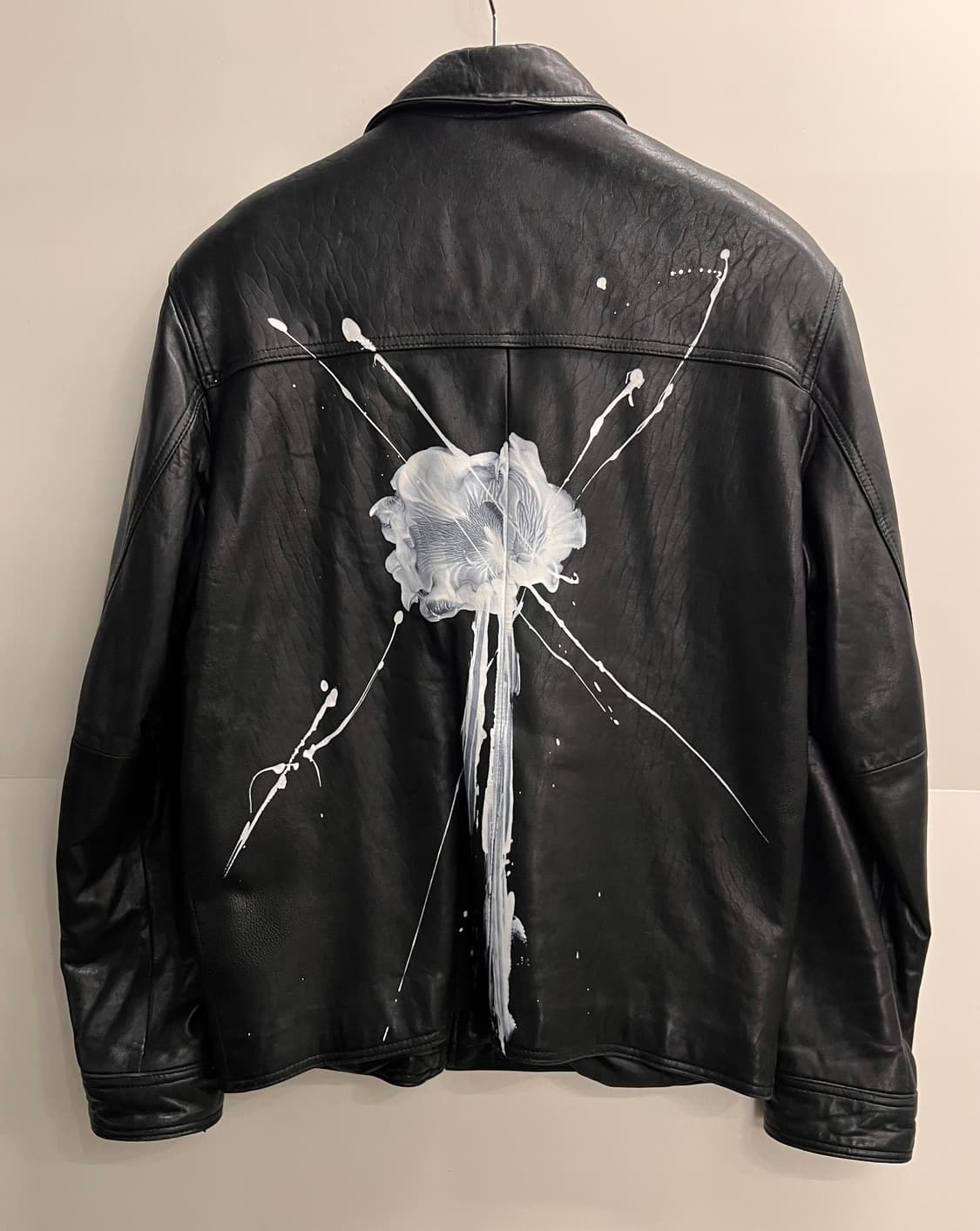 캘빈클라인 가죽 자켓 S (플라워 페인팅) 상품이미지4
