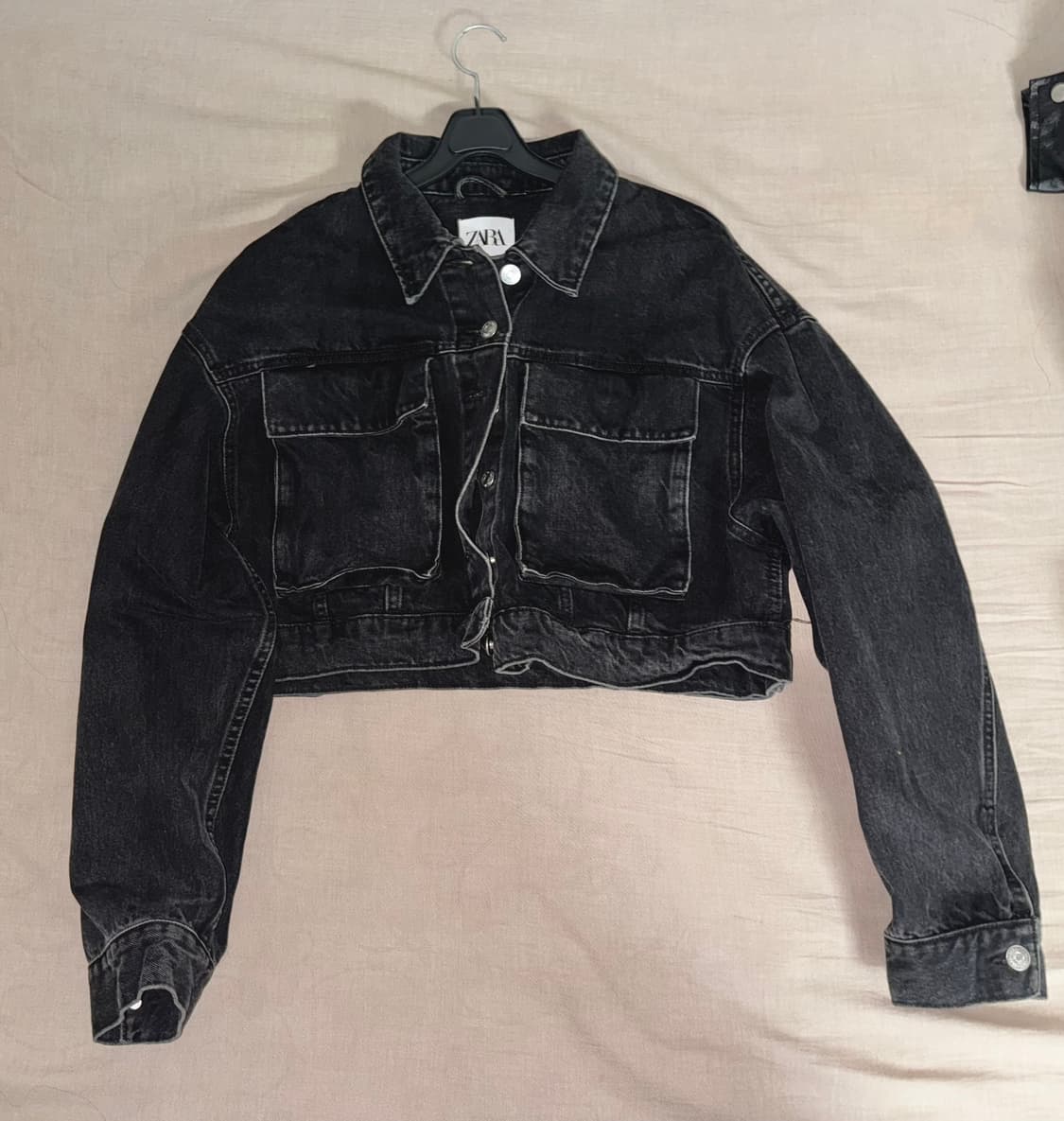 자라 블랙 크롭 청자켓 상품이미지1