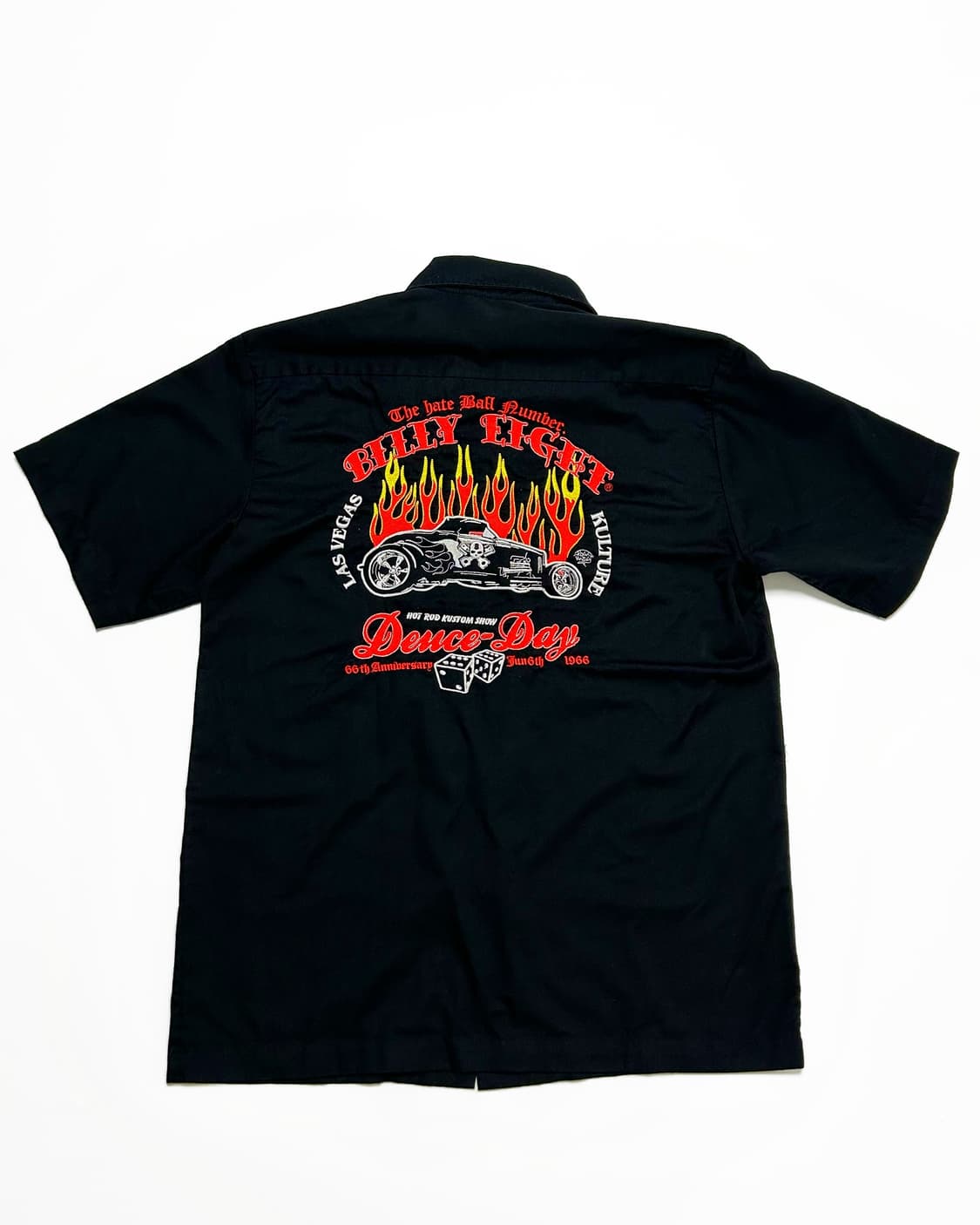 (L) BILLY EIGHT 빌리에이트 파이어로드 자수 하프셔츠 상품이미지1