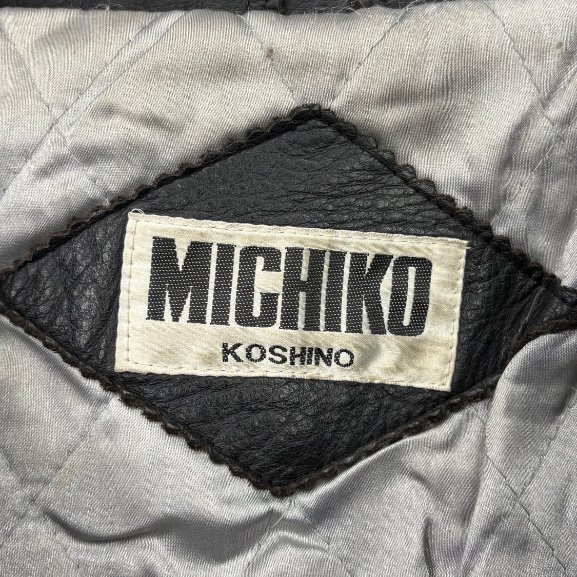 90's MICHIKO Koshino LONDON 천연 소가죽 100%  상품이미지3
