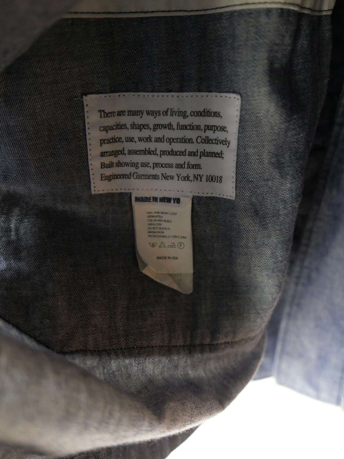 엔지니어드 가먼츠 데님 코트 자켓 상품이미지7