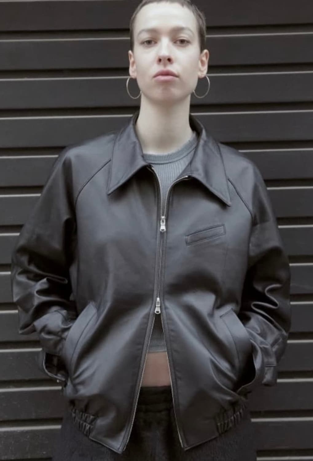 [5]mudule Appendix leather blouson 상품이미지1
