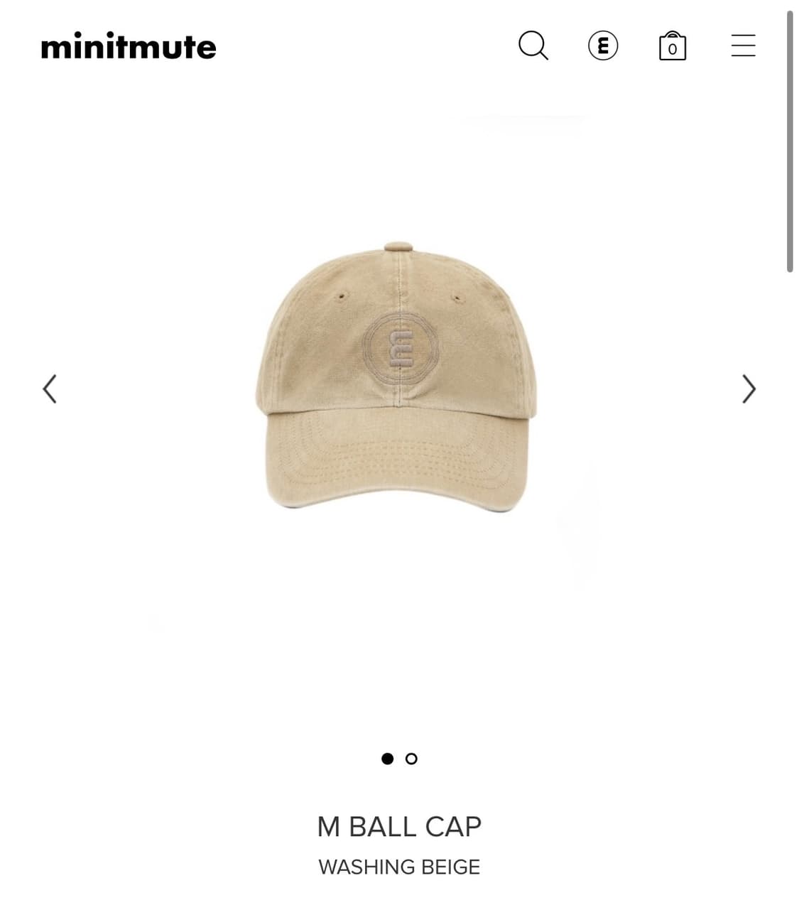 미닛뮤트 M Ball Cap  상품이미지1
