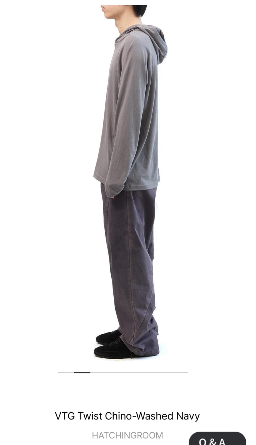 [4] 해칭룸 VTG Twist Chino 치노- Washed Navy 상품이미지3
