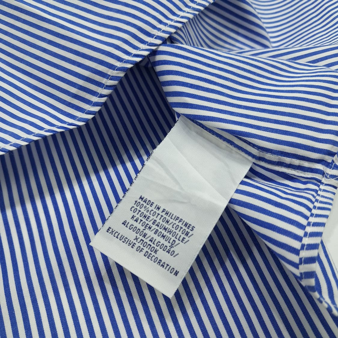 Co983 XL 폴로 랄프로렌 블루 스트라이프 긴팔 셔츠 남방 상품이미지6