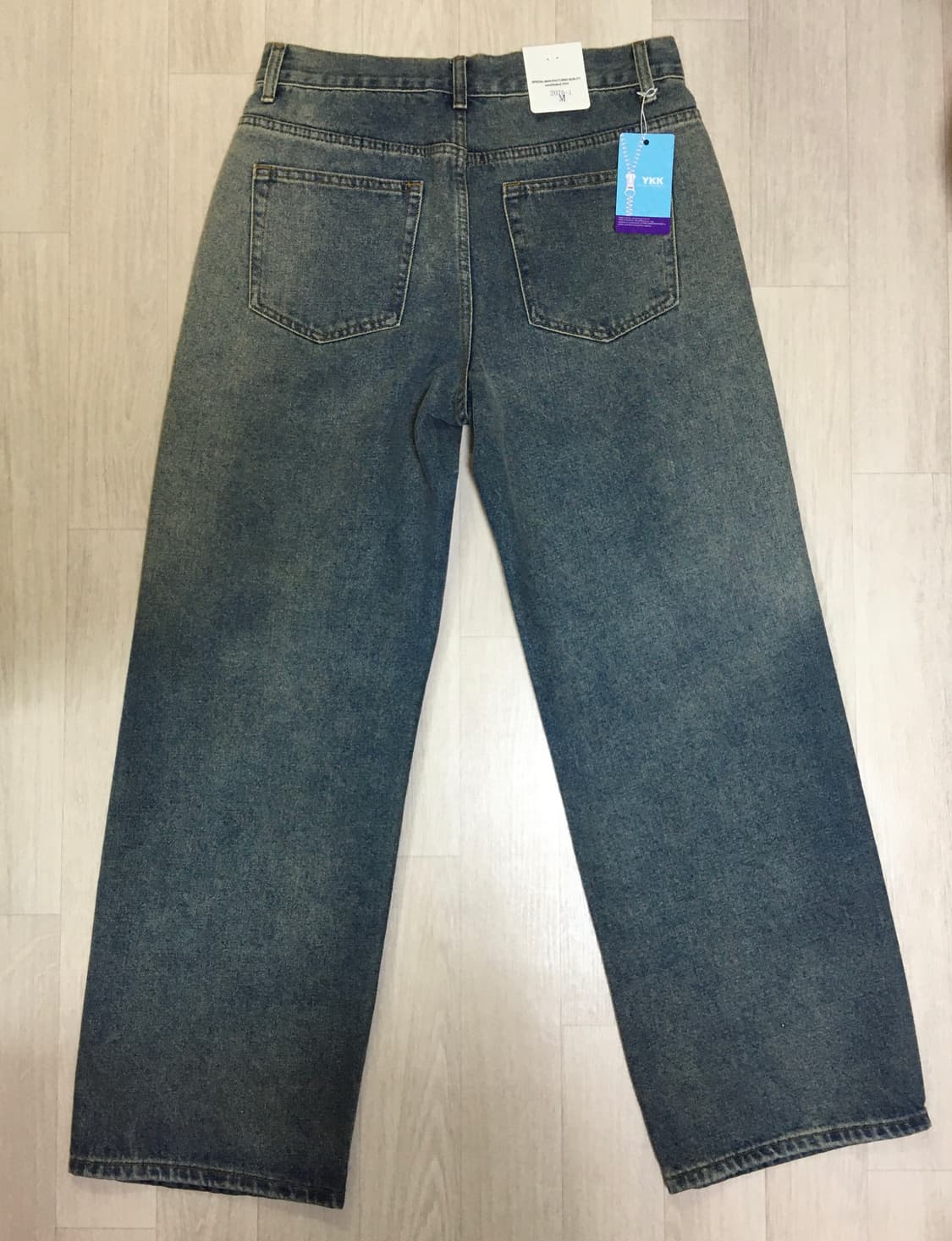 낫띵인커먼 빈티지 브러쉬 워싱 세미와이드 데님팬츠 상품이미지4