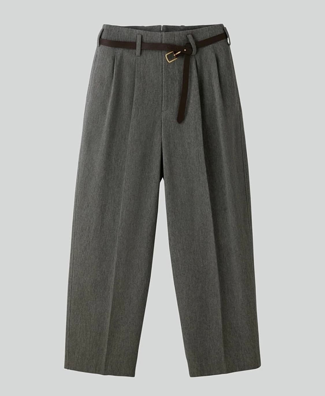 렉토 퀸시 울 벨트 팬츠 멜란지 그레이 S사이즈 상품이미지1