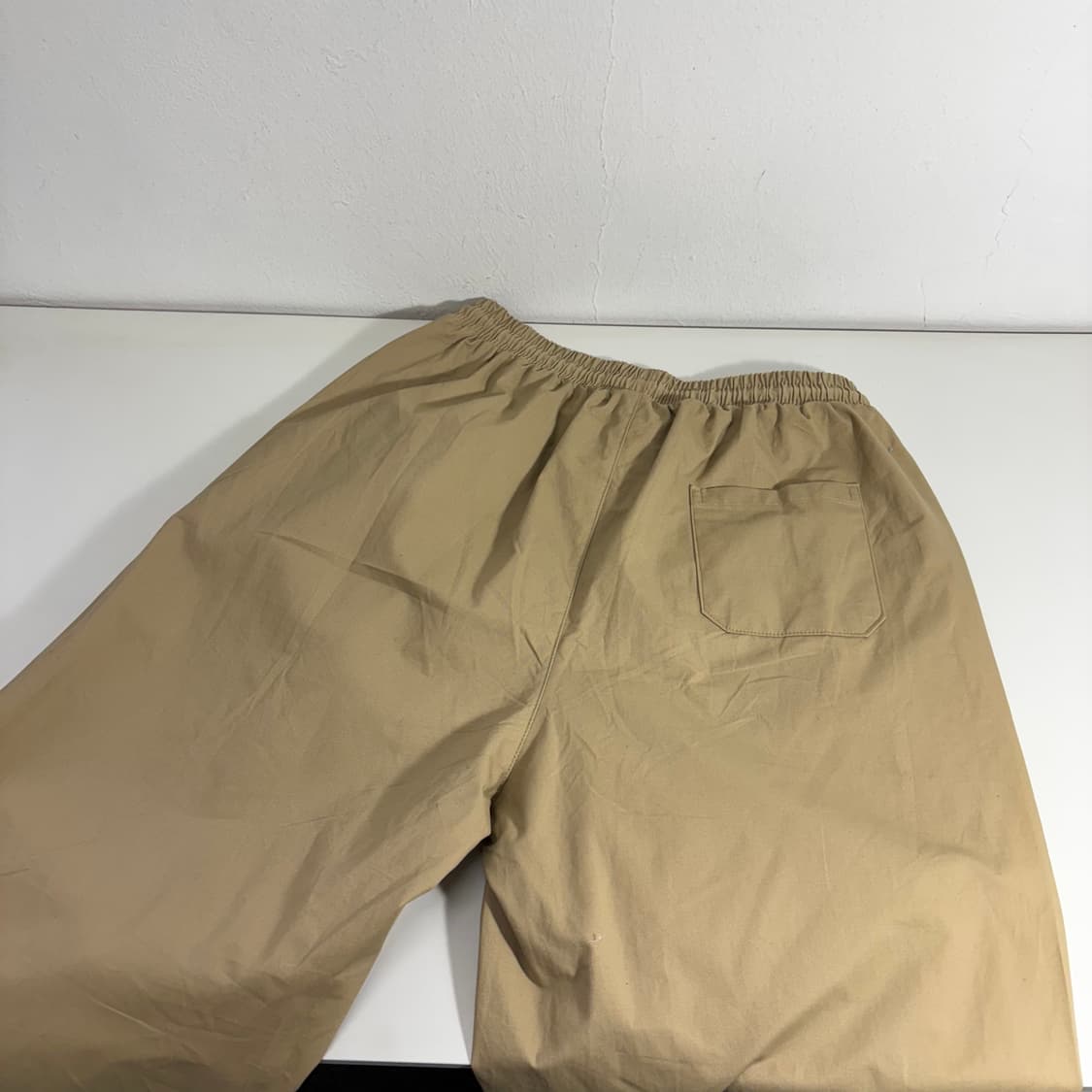 택달린새것 XL YOUROO 베이지 와이드 파라슈트팬츠 상품이미지4