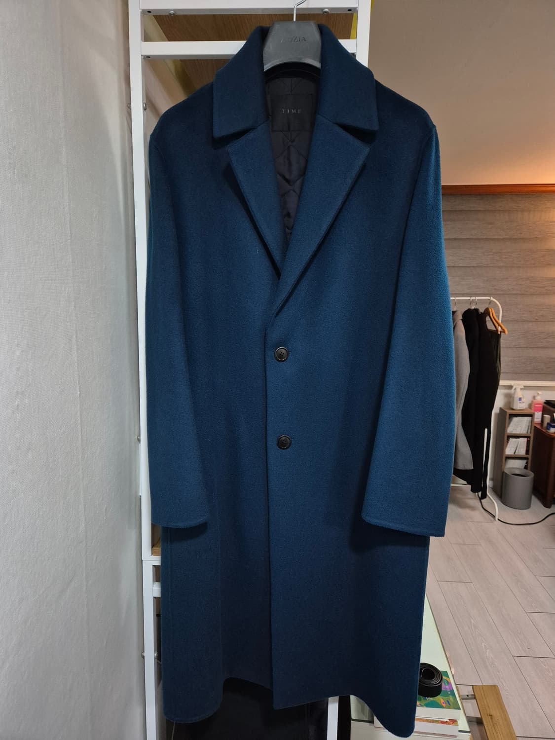 타임옴므 캐시미어 싱글코트 105 블루 상품이미지1