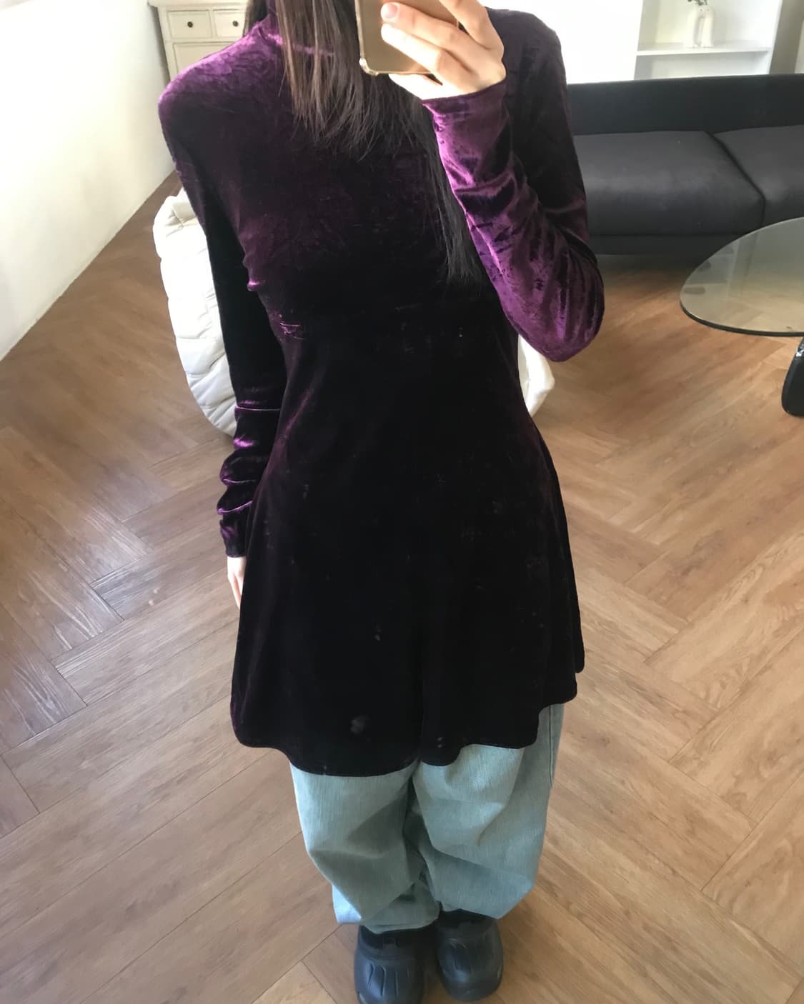 vintage velvet one-piece 상품이미지2