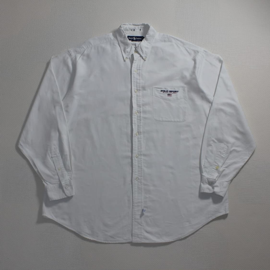 90's Polo 폴로 랄프로렌 성조기 옥스포드 화이트 셔츠  상품이미지1