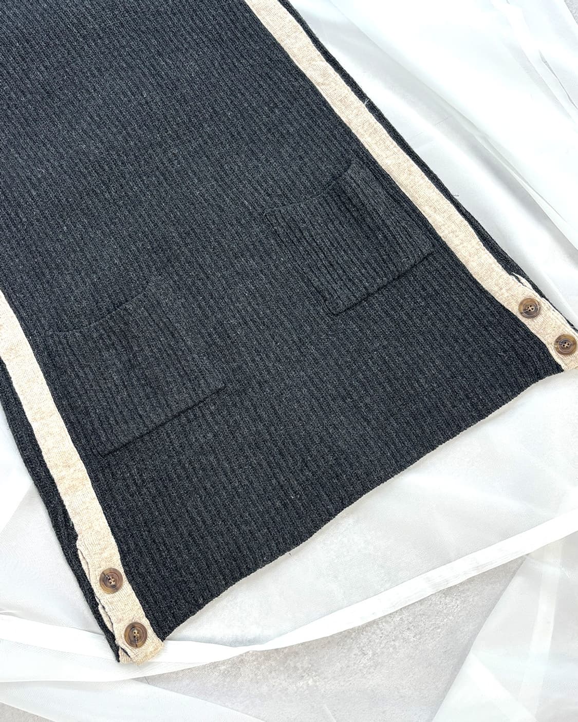 이와 사이드 울 트리밍 빅 터틀 베스트 상품이미지4