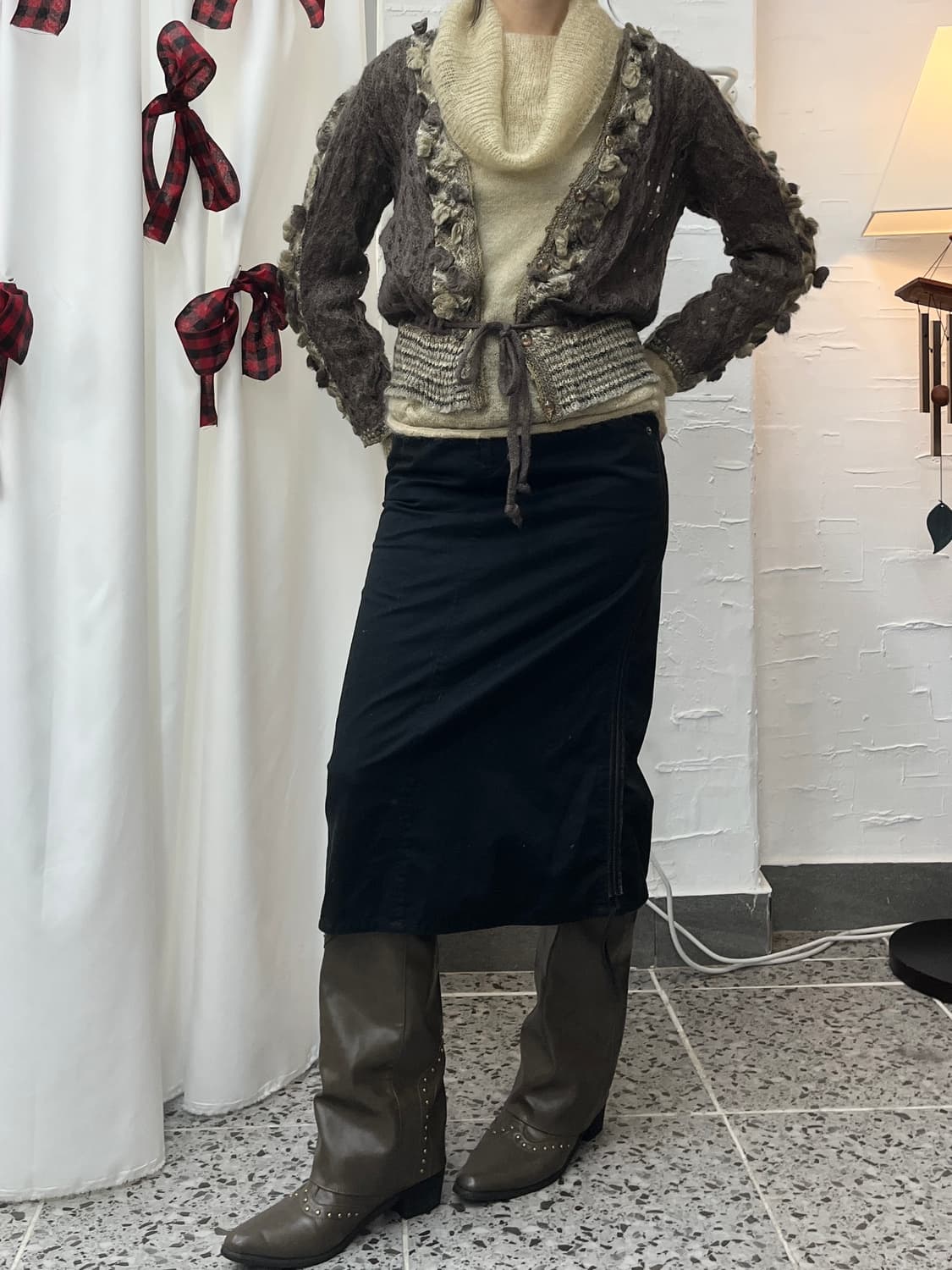 side string shirred midi skirt 상품이미지2