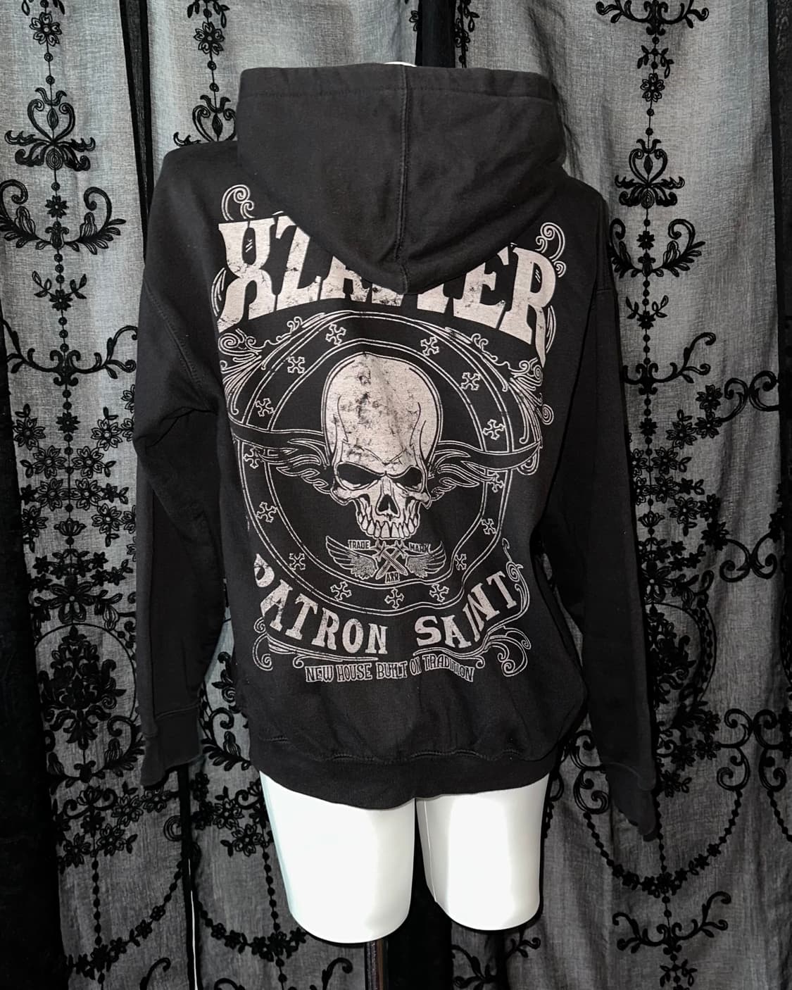 Punk napping oversized-fit hooded zip-up 상품이미지1