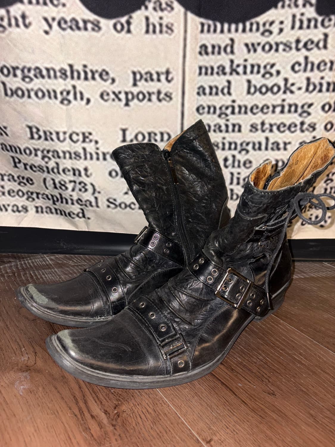 Red cover black western boots 상품이미지5