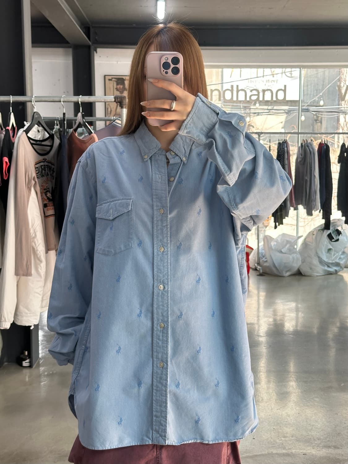 폴로랄프로렌 폴로 올오버 셔츠 소라 상품이미지1