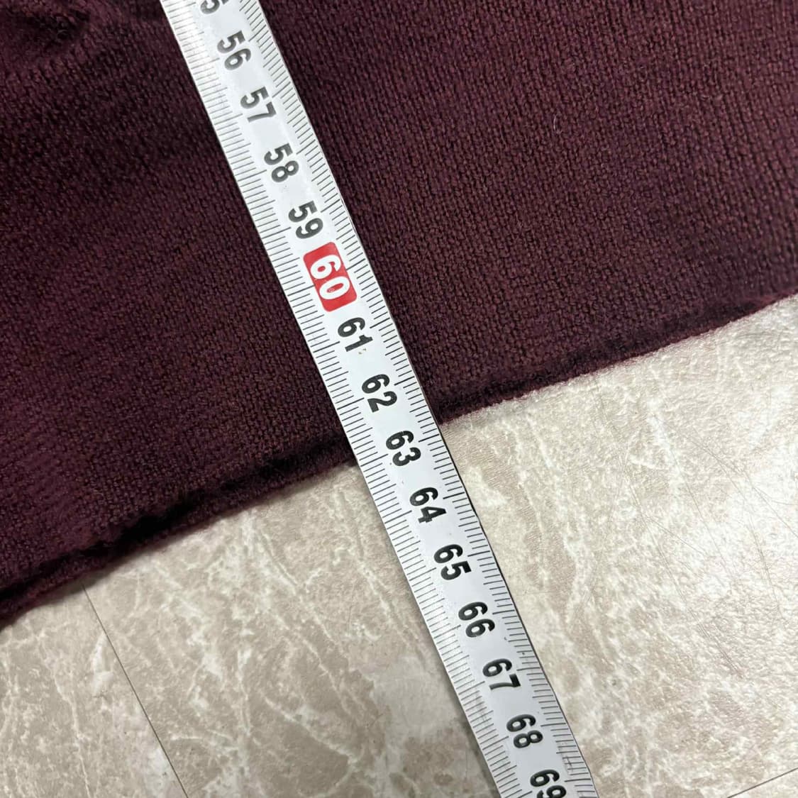 폴로 랄프로렌 버건디 워셔블 메리노 울 맨즈라인 크루넥 니트(M) 상품이미지5