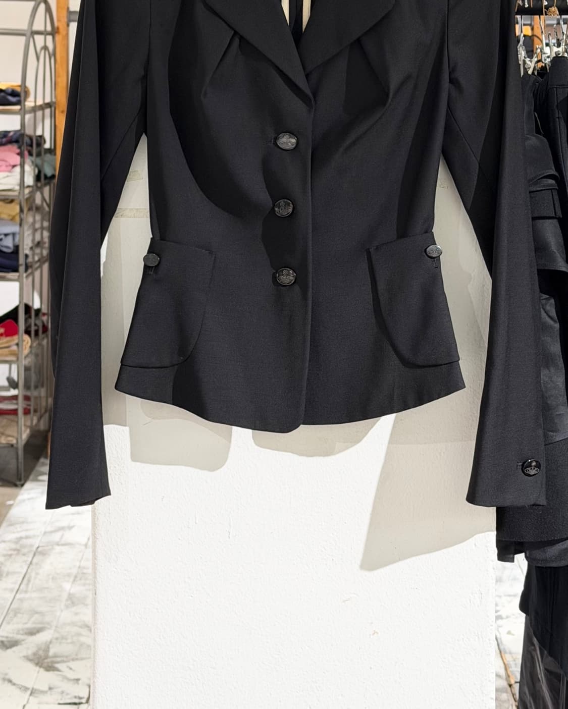 비비안웨스트우드 레드라벨 블랙 싱글 브레스티드 울 자켓 상품이미지5