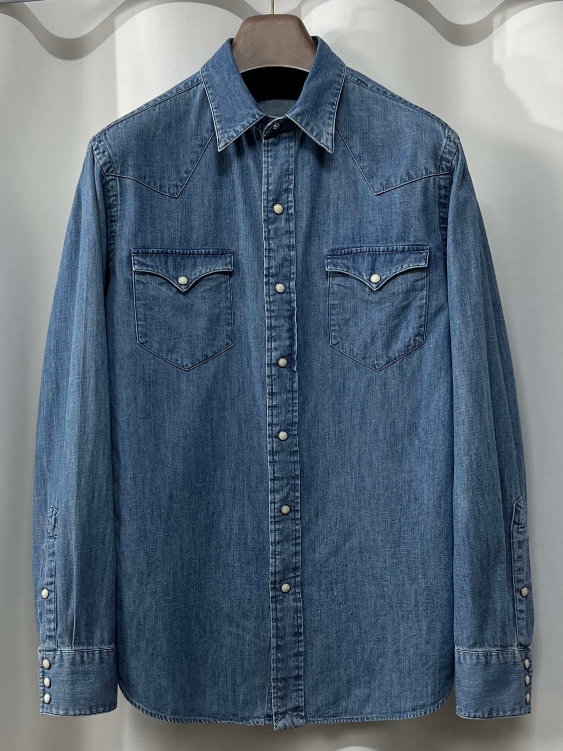 폴로 랄프로렌 사우스 웨스턴 콘초 워시드 데님 웨스턴 셔츠 상품이미지1