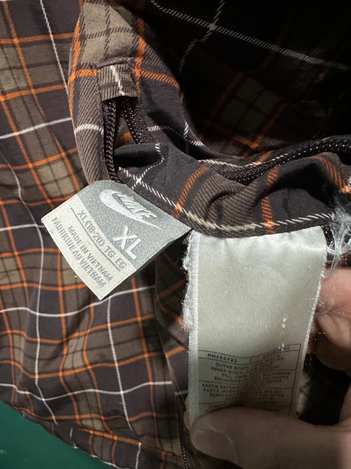 나이키 리버시블 후리스 체크바람막이 XL 상품이미지4