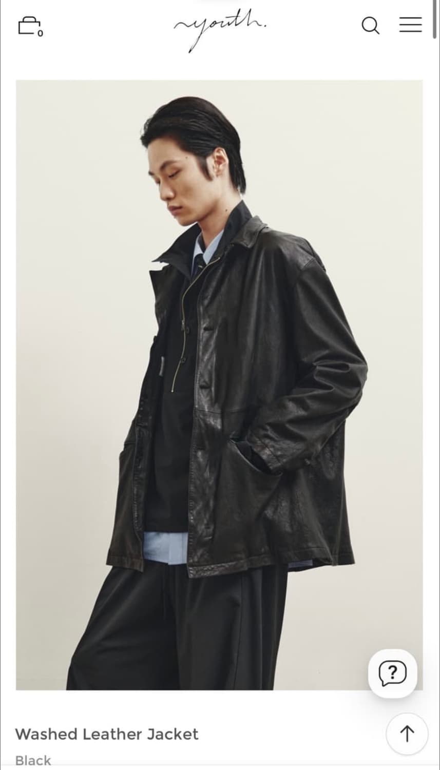 유스 워시드 레더 자켓 L 구합니다 상품이미지1