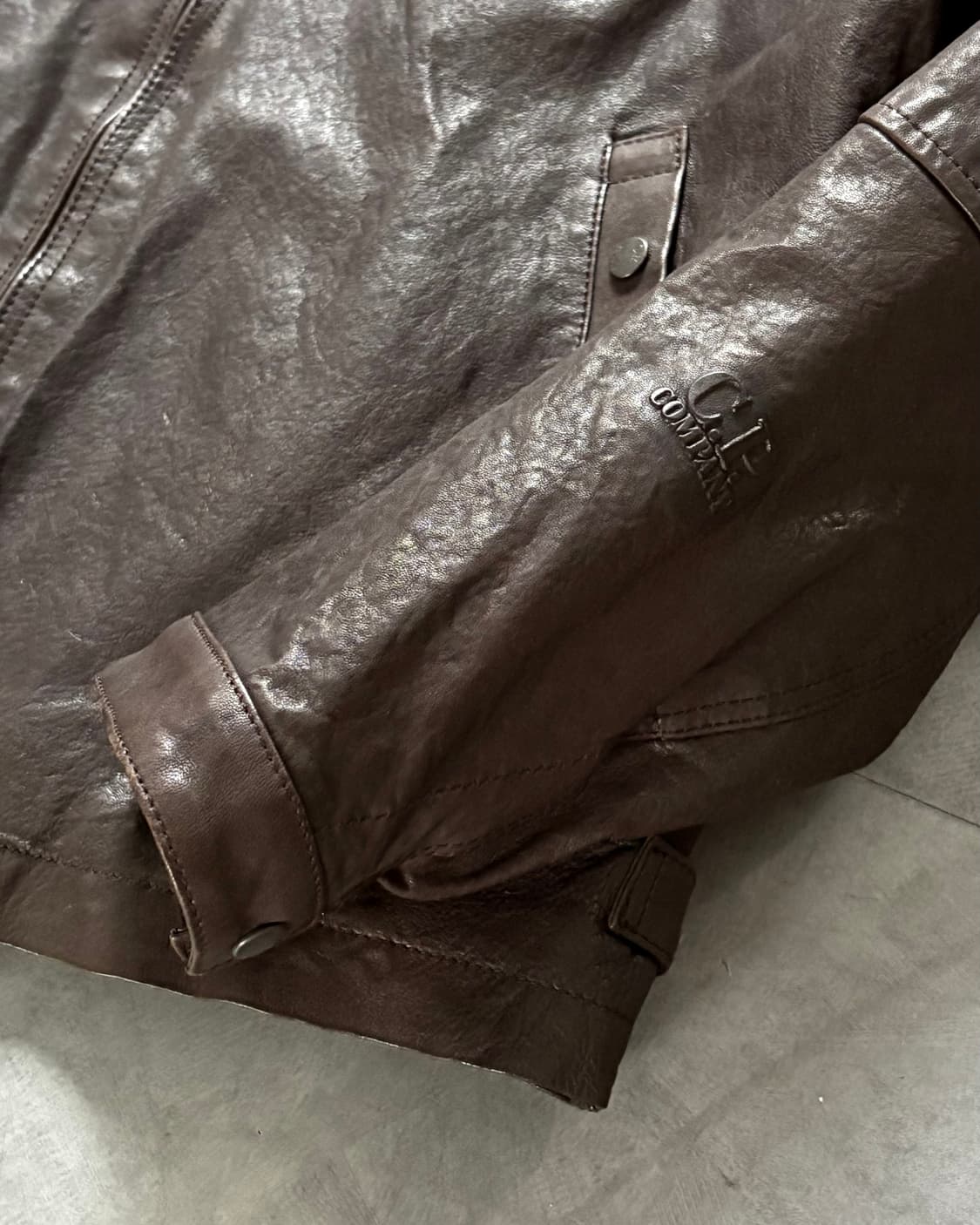 C.P company CP 씨피컴퍼니 브라운 양가죽 라이더 자켓 상품이미지4