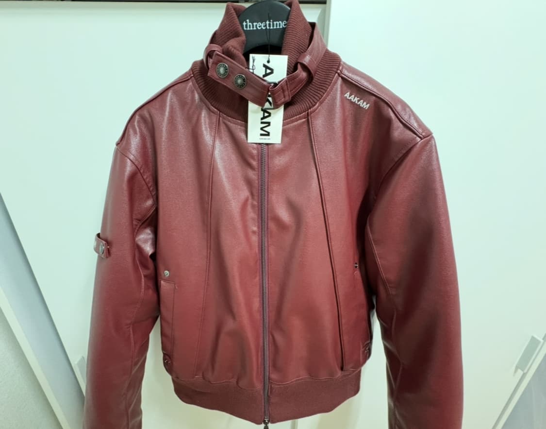 아캄 하이넥 레더 블루종 (와인)  상품이미지2