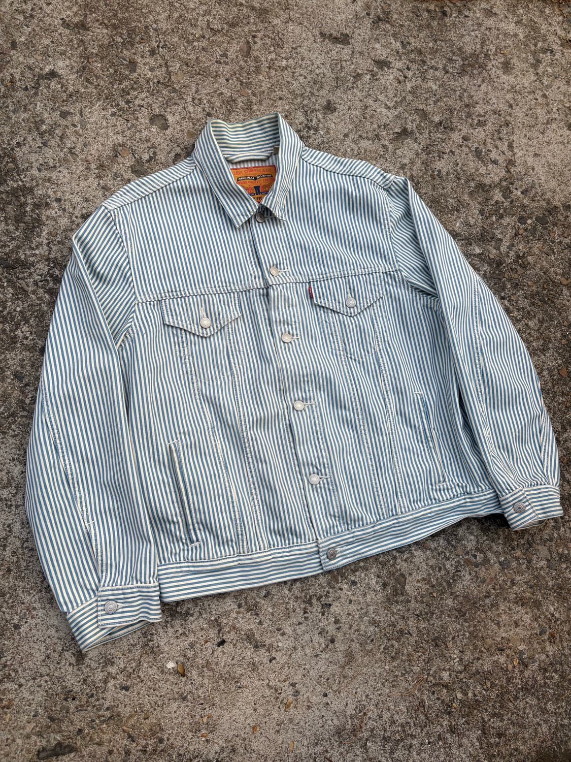 리바이스 스트라이프 데님 트러커 자켓 상품이미지1