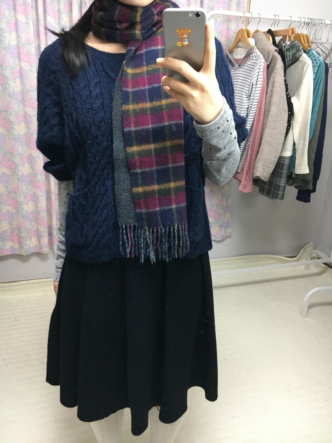 다채색 체크 머플러 상품이미지10