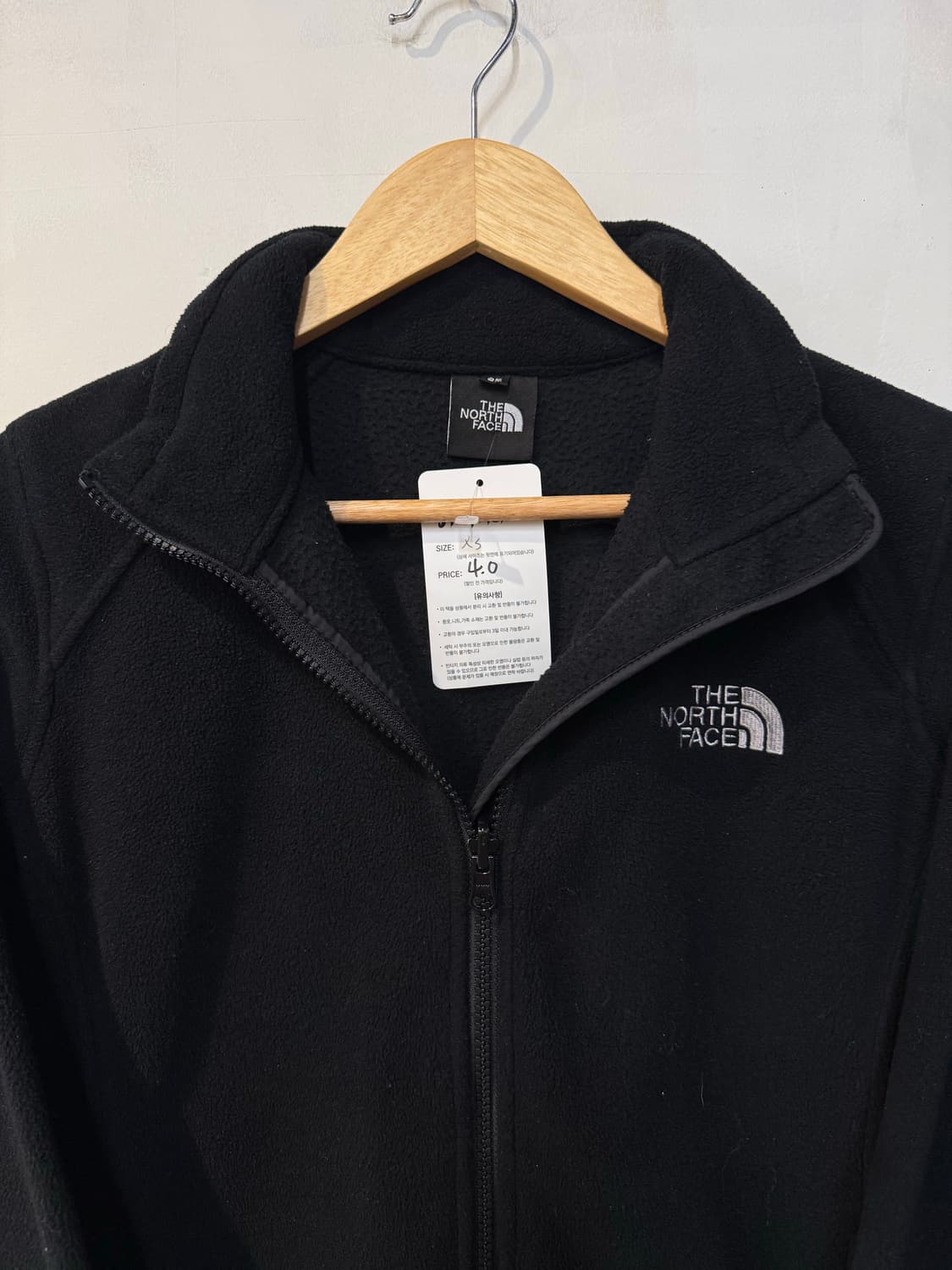 노스페이스 블랙 플리스 집업 상품이미지2