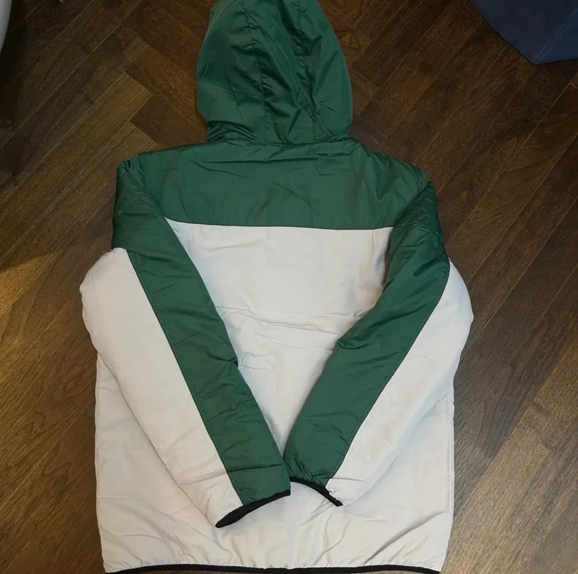 FCMM 리버시블 경량패딩 컬러블럭 그레이-그린 후드패딩자켓 상품이미지7