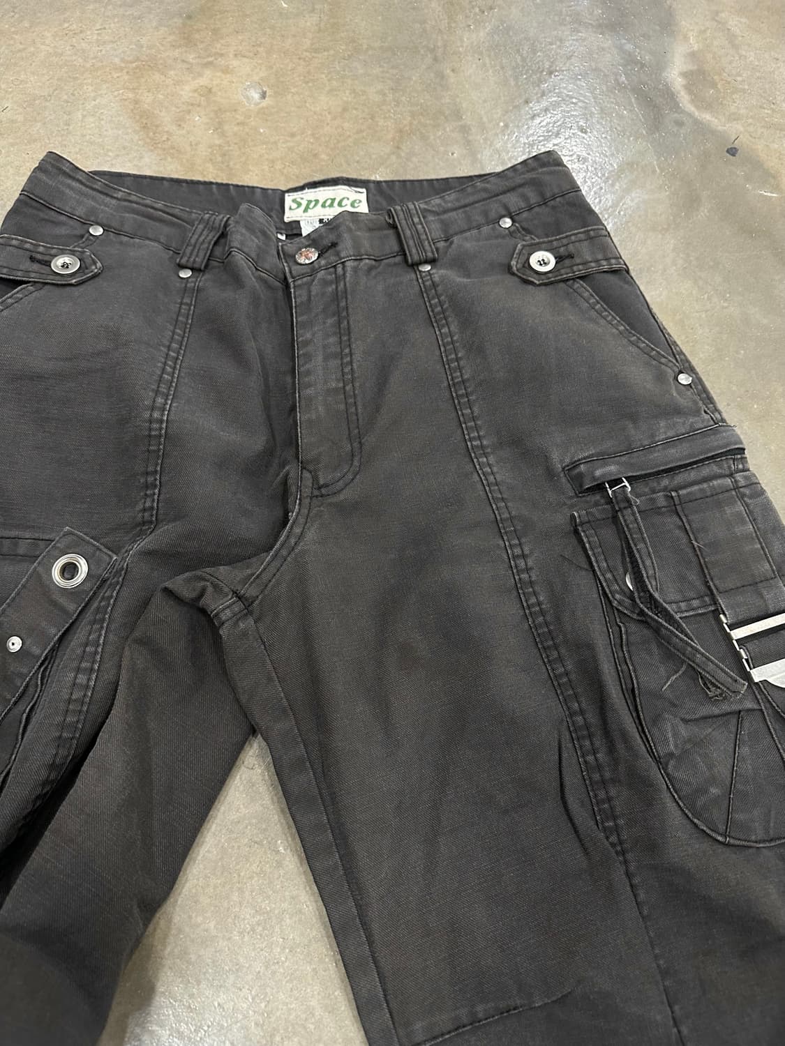 재팬빈티지 스타버튼 버클 부츠컷카고팬츠 코코아 상품이미지8