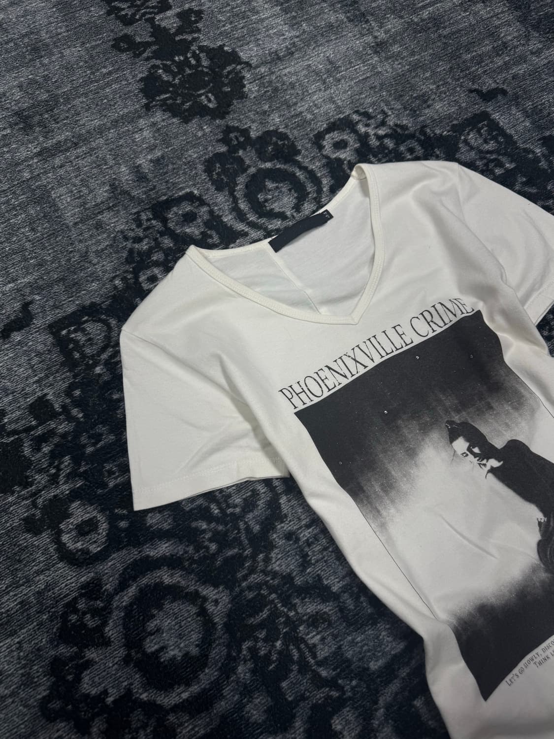 Fuga white lettering printing top 상품이미지2