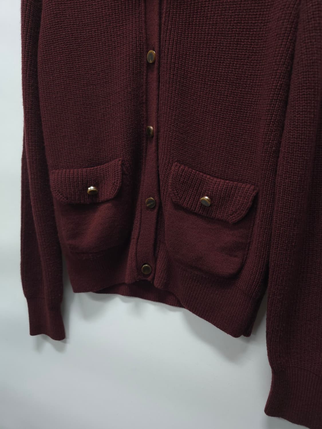 빈폴 여성 버건디 하이넥 니트 가디건 (사이즈 90) 상품이미지5