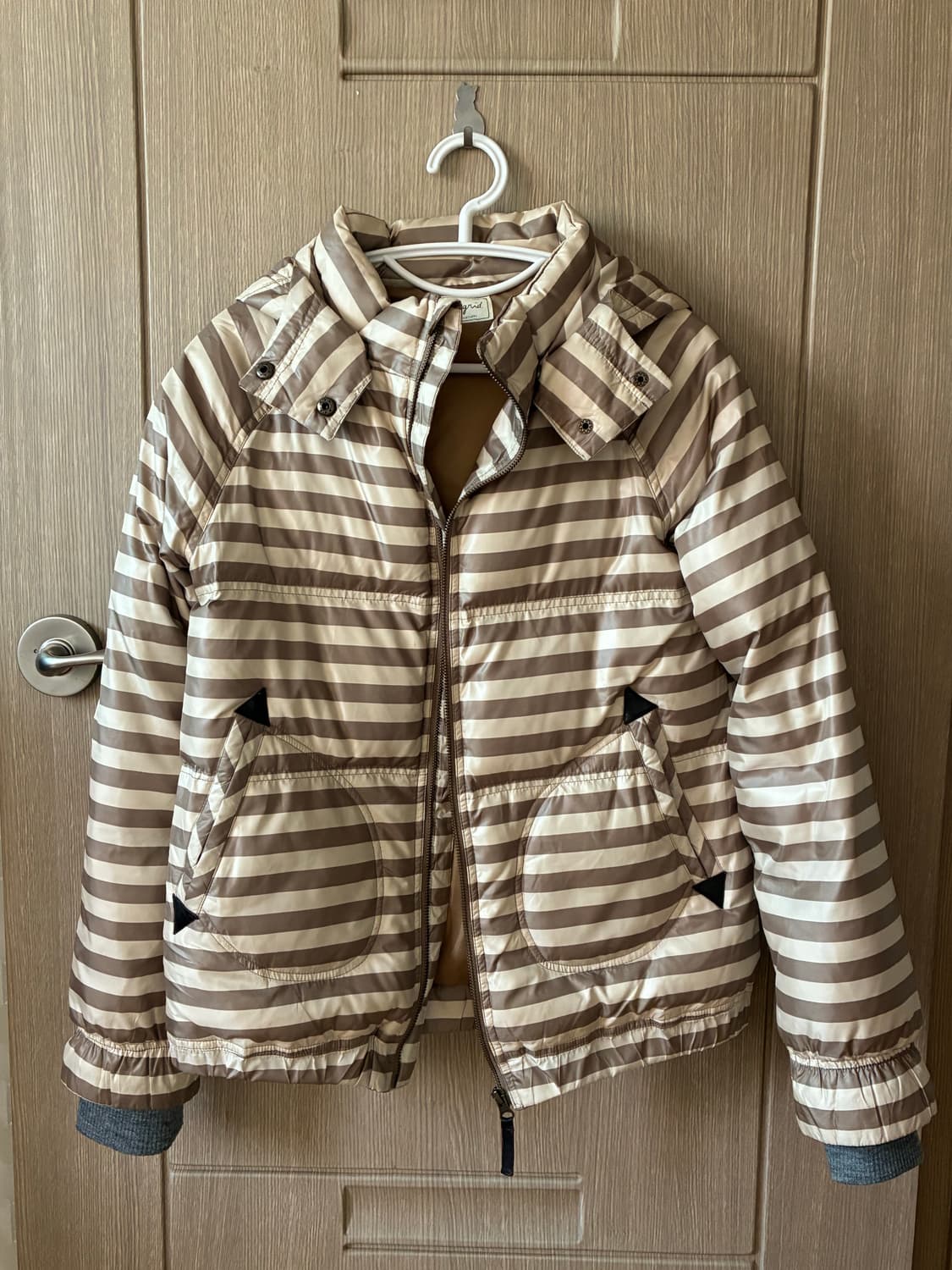 스트라이프 패딩 점퍼 상품이미지1