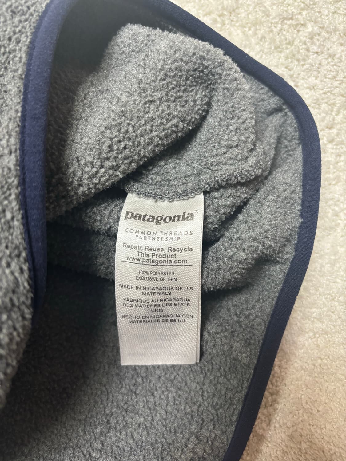 파타고니아 신칠라 그레이 s 상품이미지3