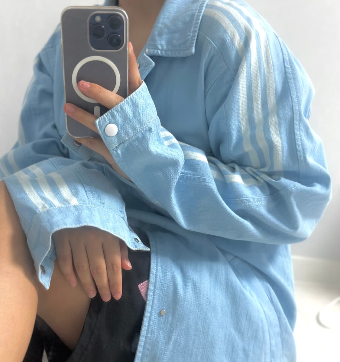 아디다스 블루 져지 자켓 아우터  상품이미지1