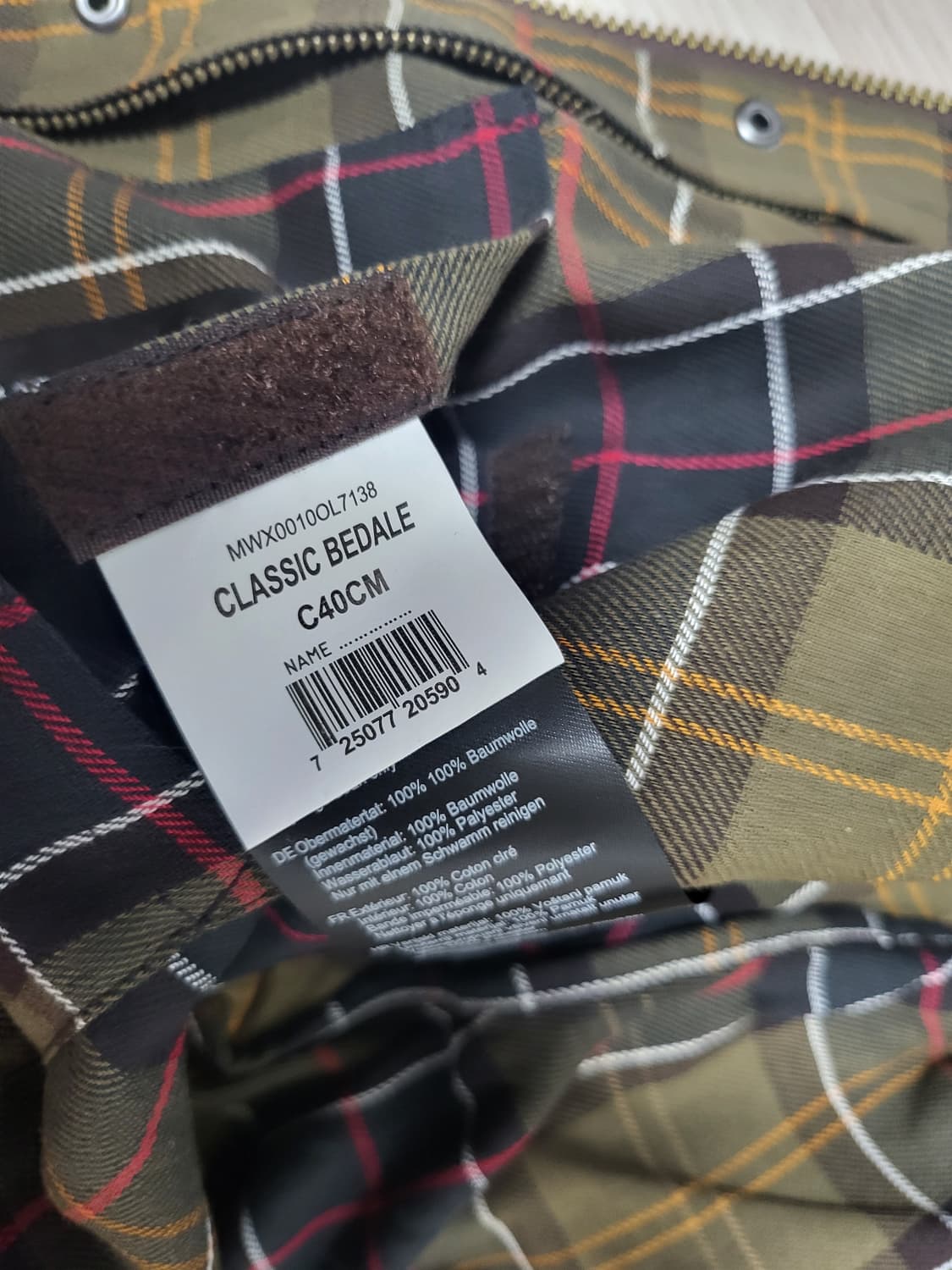 바버 클레식 비데일 왁스 자켓 올리브(40사이즈) 새상품 상품이미지6